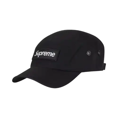 Boné Supreme Washed Chino Twill Camp Black - Droper