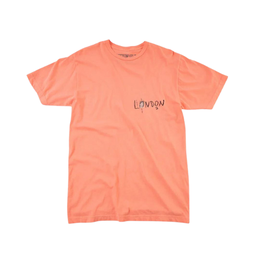 Camiseta Travis Scott Astroworld Tour London Wish You Were Here Salmon