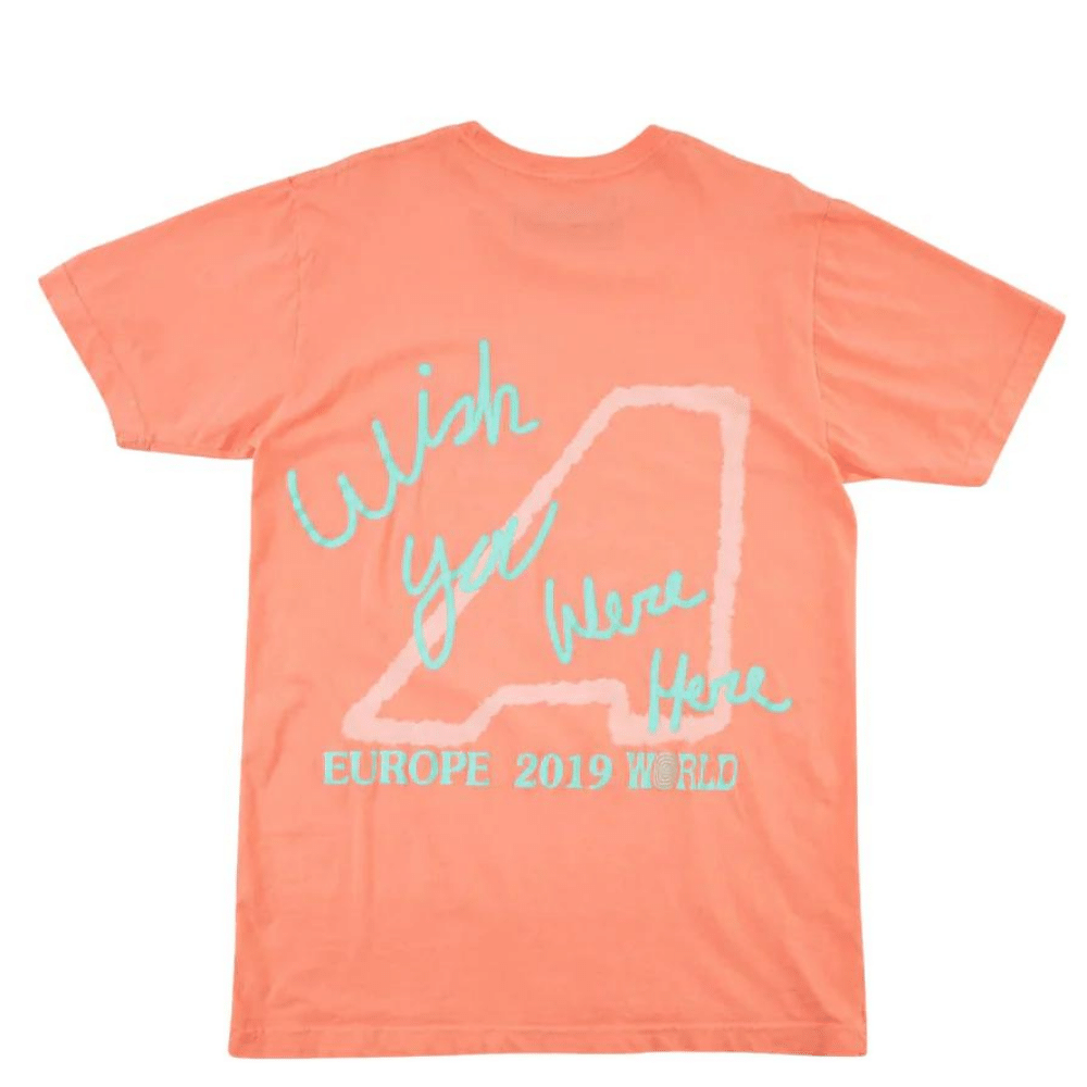 Camiseta Travis Scott Astroworld Tour London Wish You Were Here Salmon foto 1