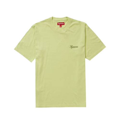 Camiseta Supreme Washed Script S/S Lime