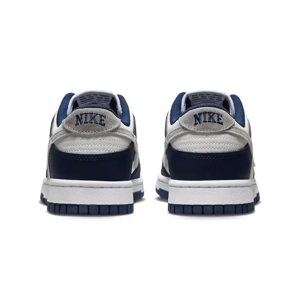 nike dunk low midnight navy white