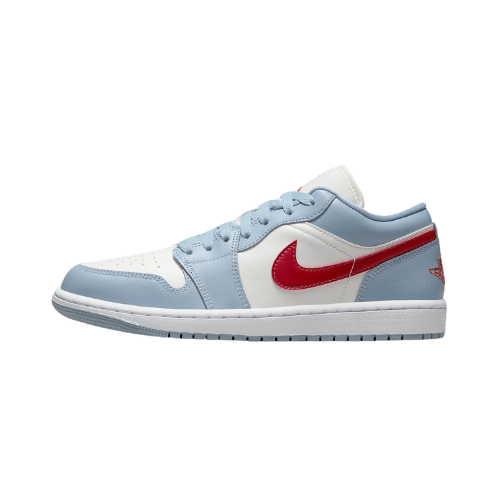 Air Jordan 1 Low Blue Grey White Dune Red