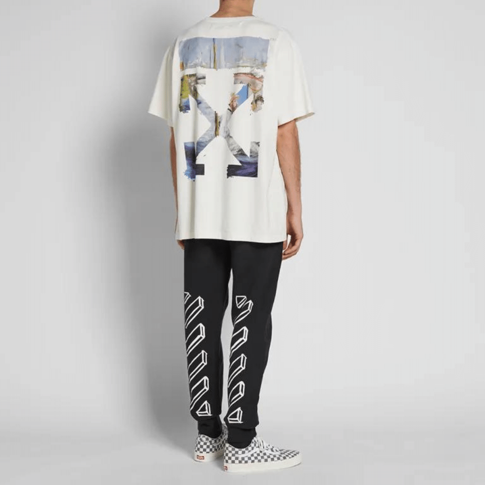 Camiseta Off-White Colour Painting Diagonals Oversized White foto 3