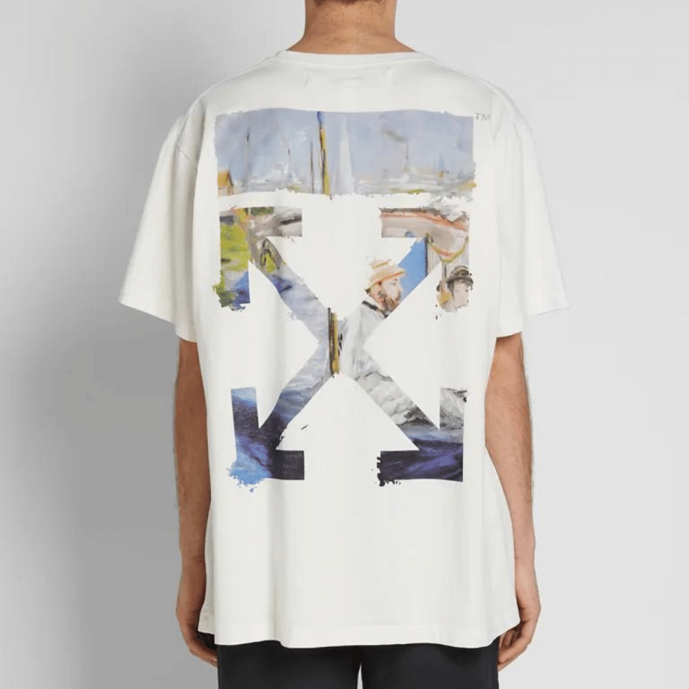 Camiseta Off-White Colour Painting Diagonals Oversized White foto 4