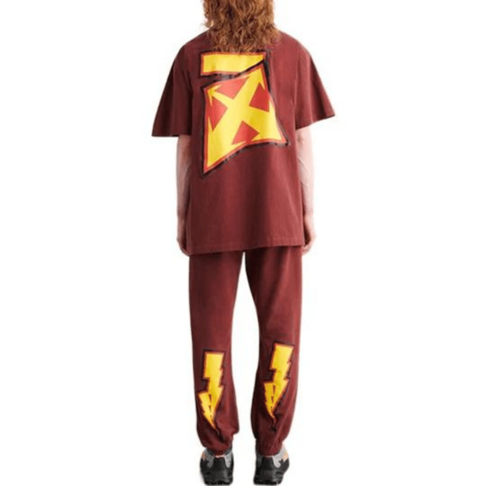 Camiseta Off-White Thunder Stable Oversized Burgundy foto 3