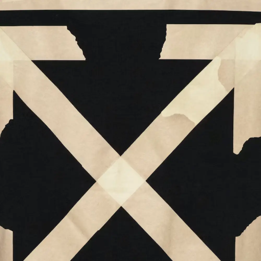 Camiseta Off-White Slim Fit Tape Arrows Black Beige foto 2