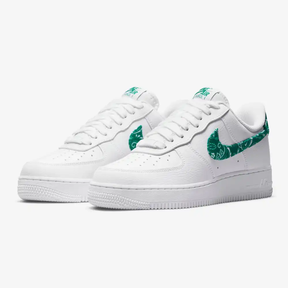 Nike air force cheap green logo