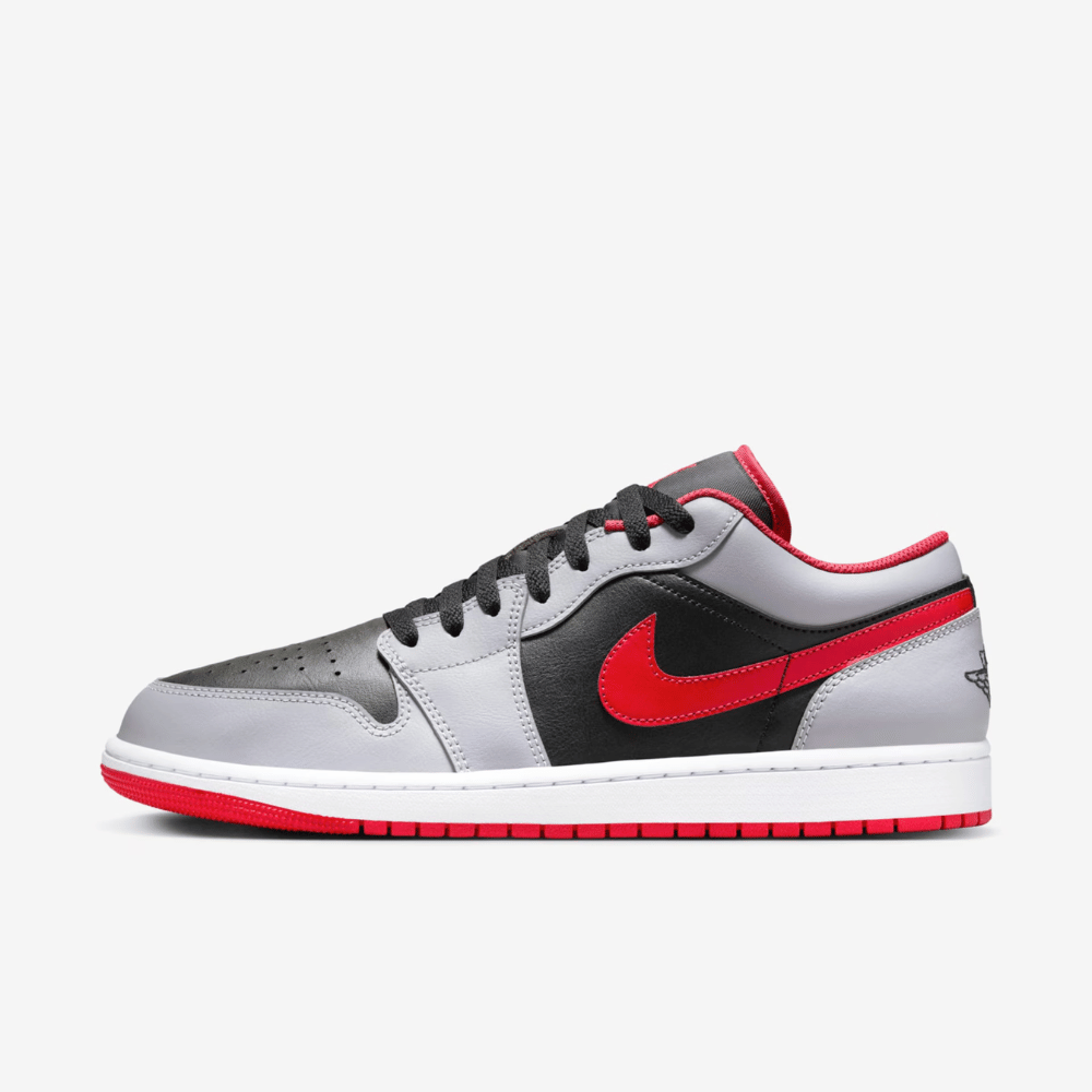 Air Jordan 1 Low Black Light Smoke Grey Gym Red foto 1