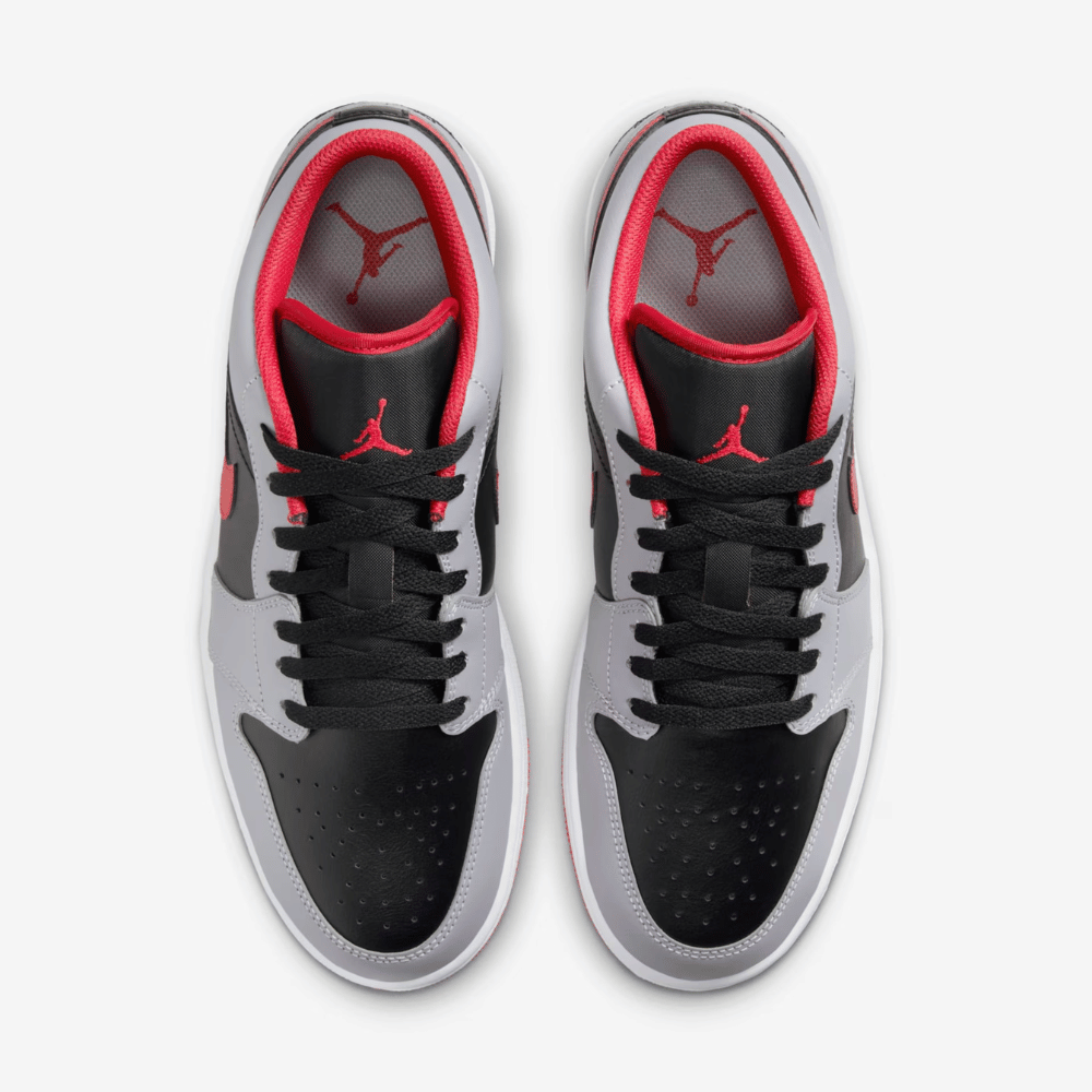 Air Jordan 1 Low Black Light Smoke Grey Gym Red foto 2