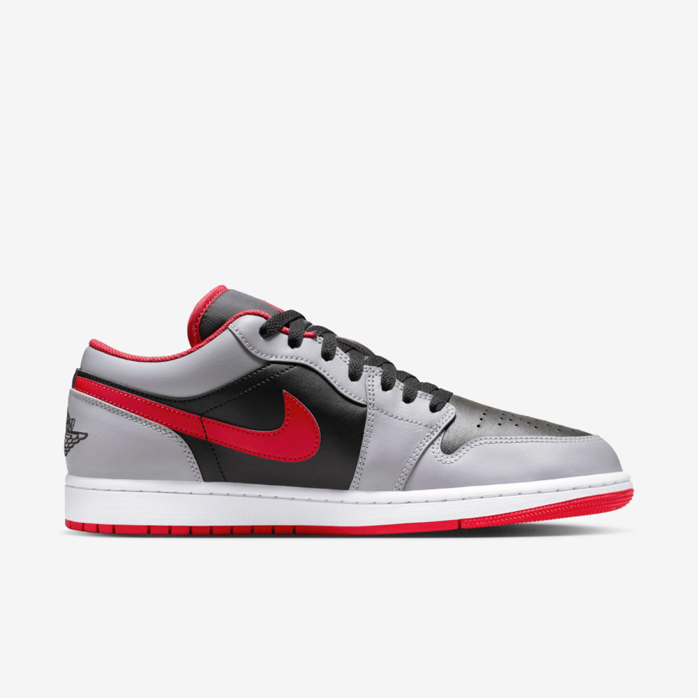 Air Jordan 1 Low Black Light Smoke Grey Gym Red foto 3