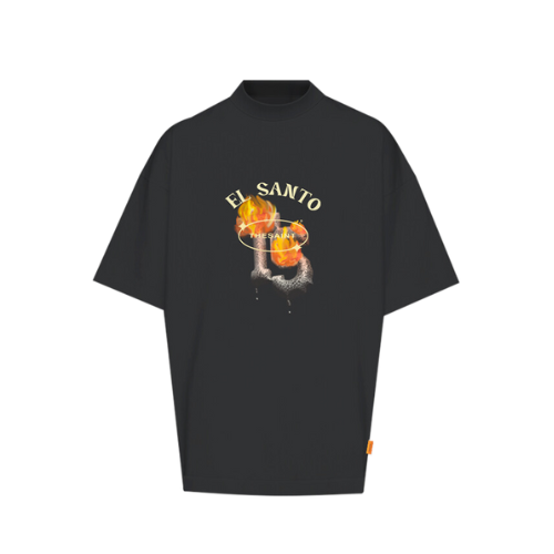 Camiseta THESAINT Oversized Elsanto Fuego Preto