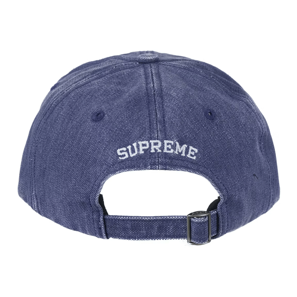 Boné Supreme Pigment Canvas S Logo 6-Panel Navy - Droper