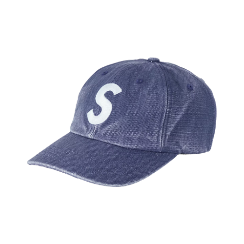 Boné Supreme Pigment Canvas S Logo 6-Panel Navy