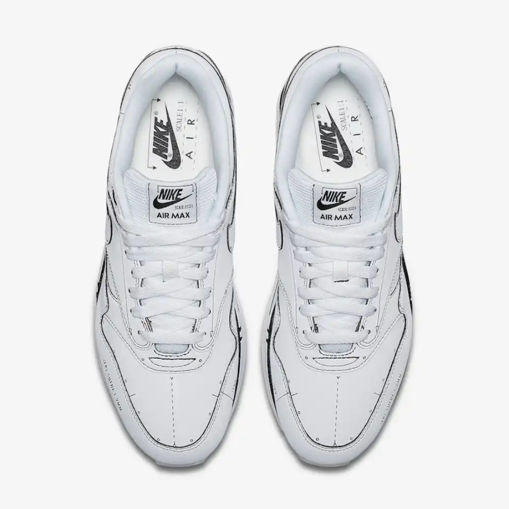 Nike Air Max 1 Sketch To Shelf White - Droper