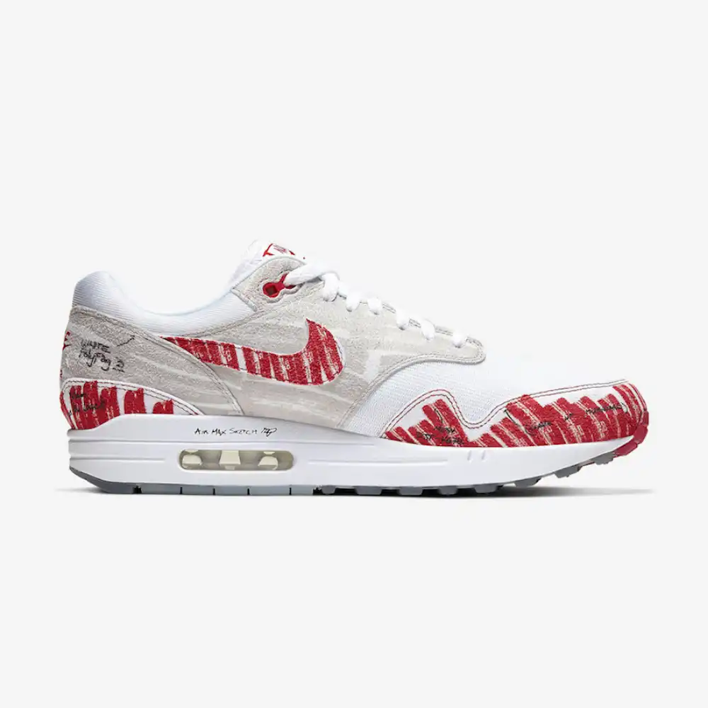 Nike air max sketch hot sale white