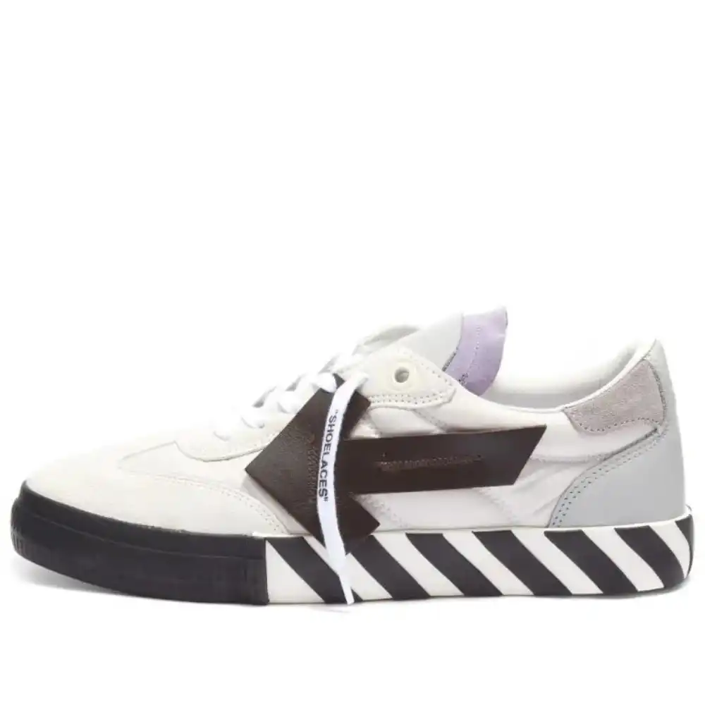 Off-White Vulcanized Low Black White Black Grey Lilac - Droper