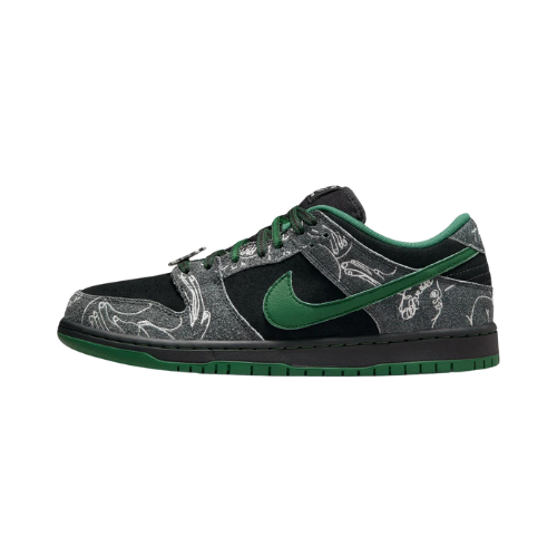 There x Nike SB Dunk Low Pro Anthracite and Gorge Green