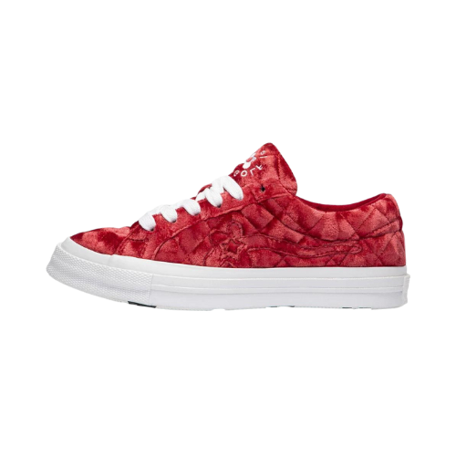 Golf Le Fleur x Converse One Star Quilted Velvet Cherry