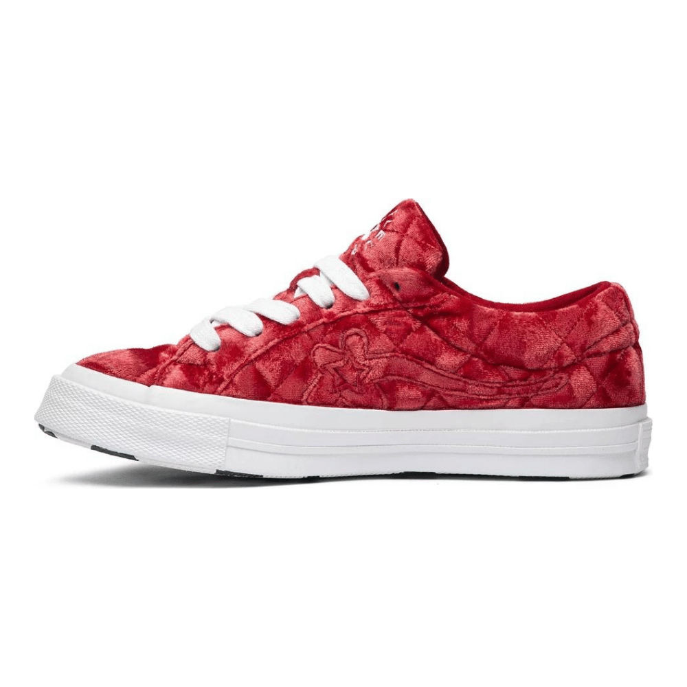 Golf Le Fleur x Converse One Star Quilted Velvet Cherry - Droper