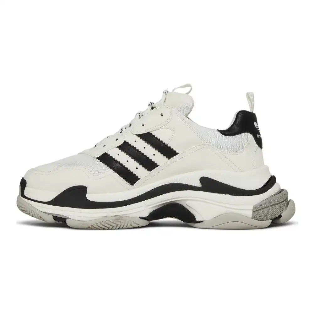 adidas x Balenciaga Triple S White Black - Droper