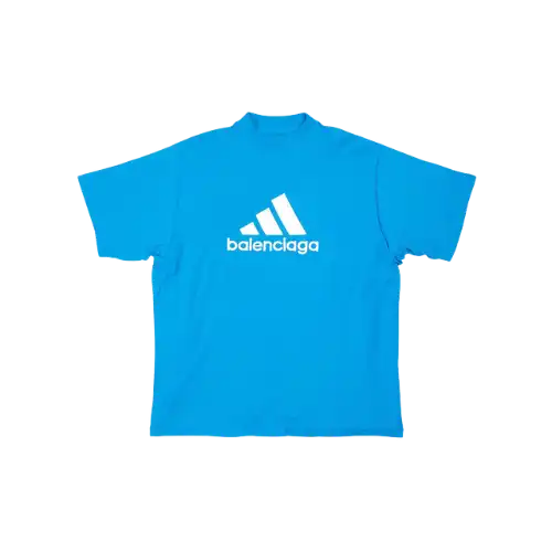 トップス BALENCIAGA Blue Athletic T-Shirt Balenciaga x adidas Camiseta Oversized Blue - Droper