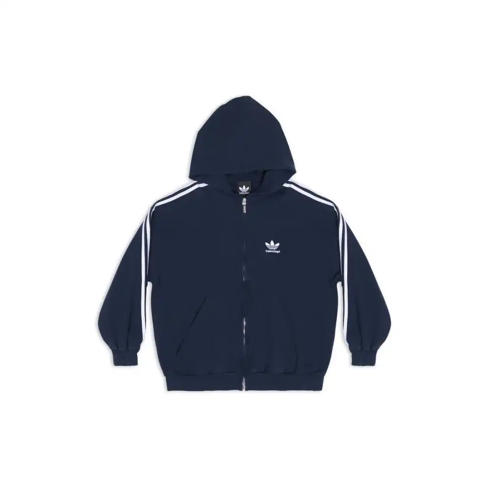 Balenciaga x adidas Moletom Zip-Up Small Fit Navy Blue - Droper