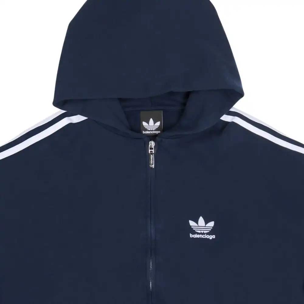 Balenciaga x adidas Moletom Zip-Up Small Fit Navy Blue - Droper