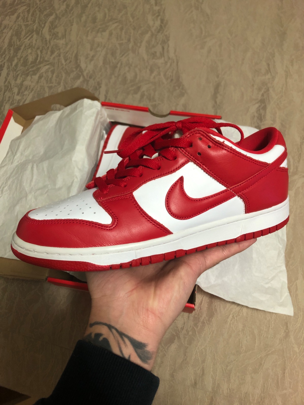 お気に入 seiiki DUNK LOW TRACK RED 28 kids-nurie.com