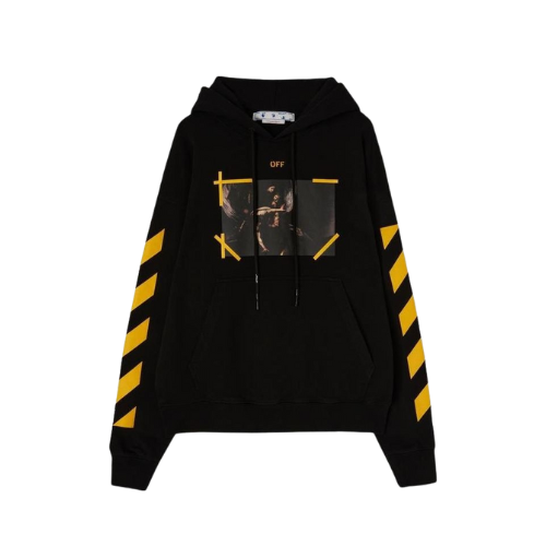 Moletom Off-White Caravaggio-Print Cotton Black Yellow