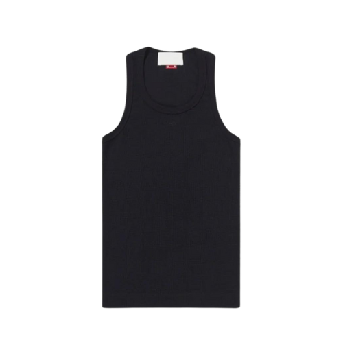 Regata Pace Tank Top Waffle Knit Preto