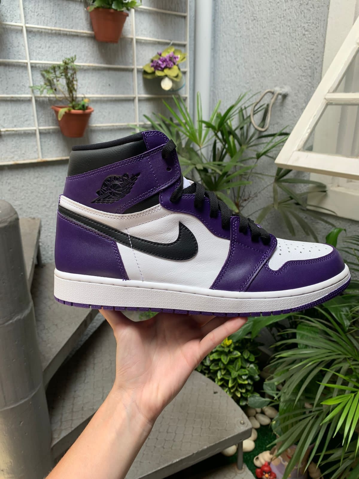 purple nike jordans