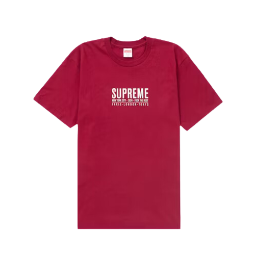 Camiseta Supreme Paris Cardinal