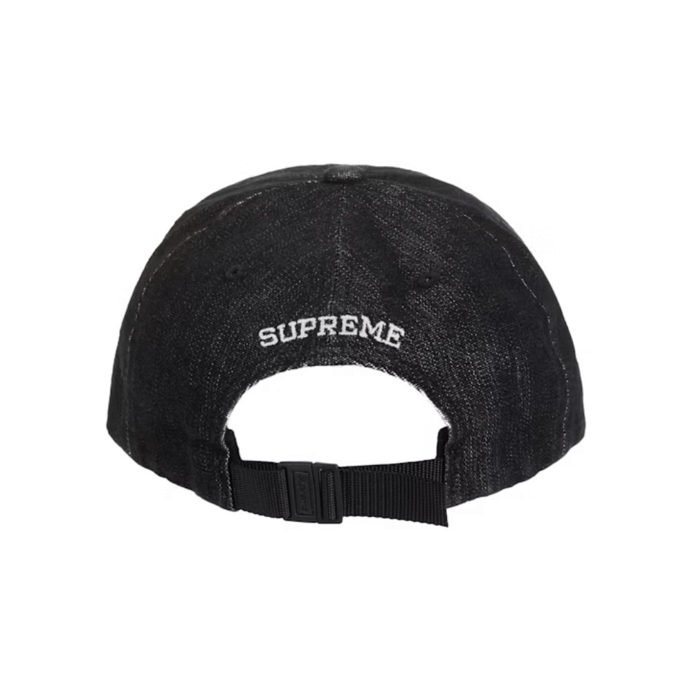 Boné Supreme Cordura Denim Small Box 6-Panel Black - Droper