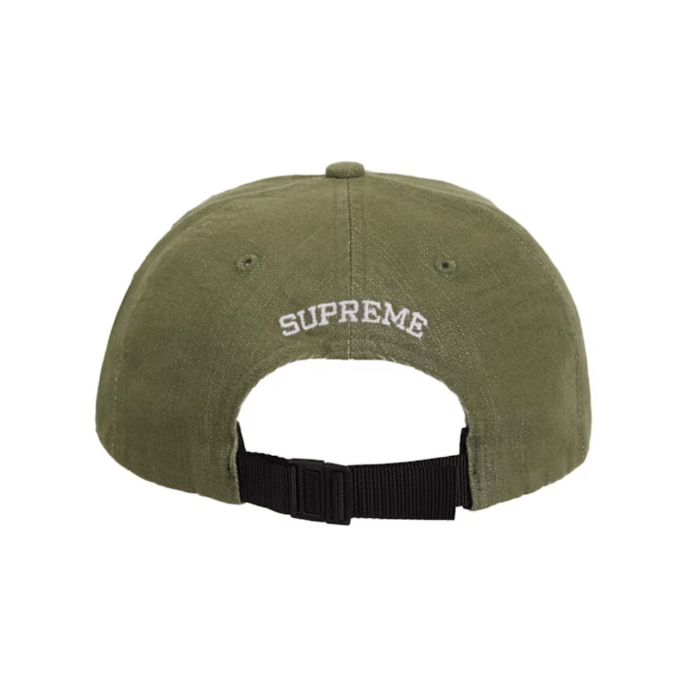 Boné Supreme Cordura Denim Small Box 6-Panel Olive - Droper