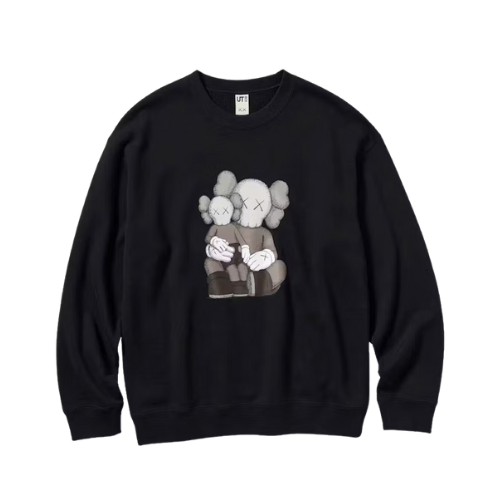 Uniqlo x KAWS Moletom Crewneck Longsleeve (US Sizing) Black