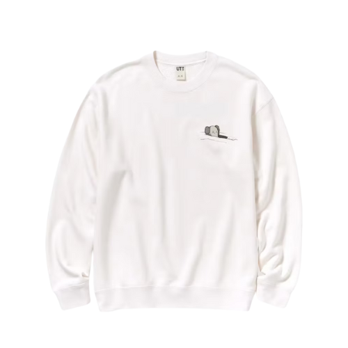 Uniqlo x KAWS Moletom Crewneck Longsleeve (US Sizing) Off White