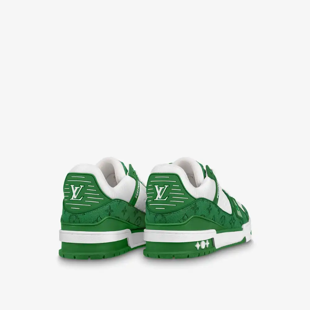 Buy Louis Vuitton Trainer 'Green Monogram Denim' - 1A9JHV