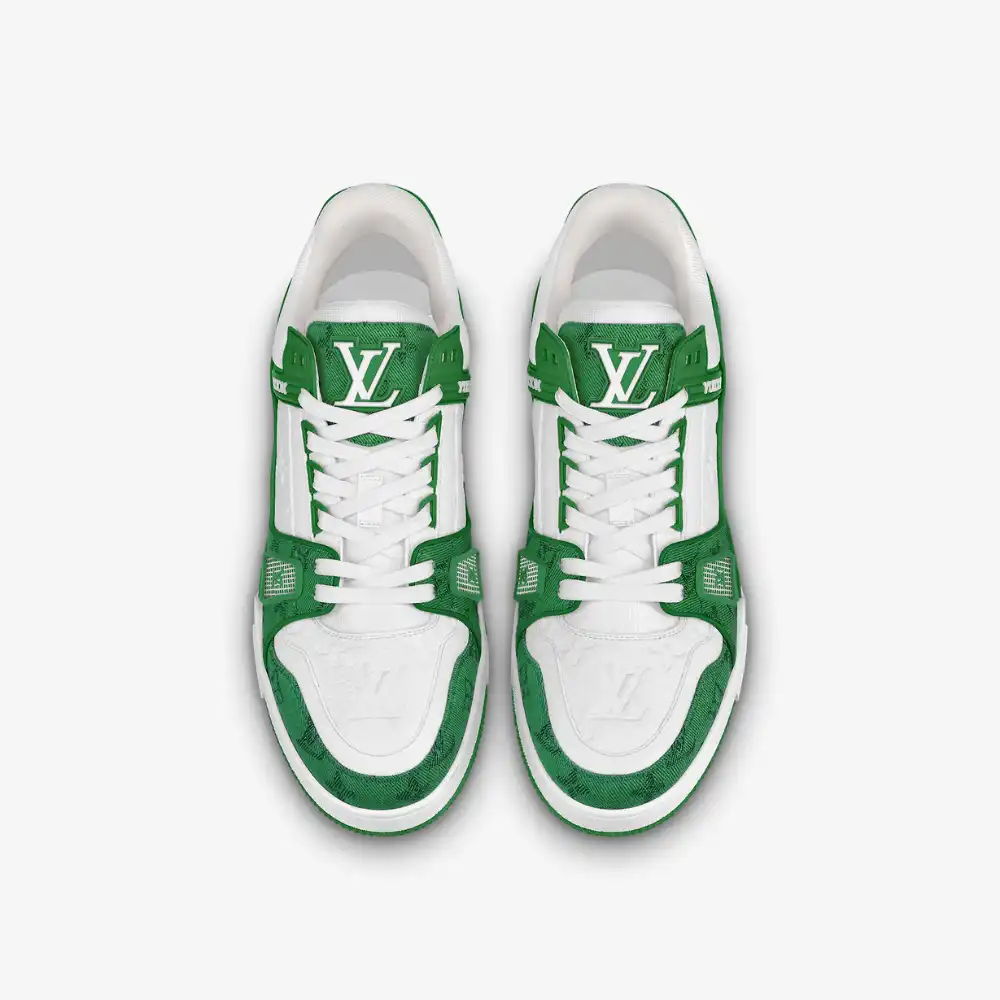 Louis Vuitton Trainer Low Monogram Denim Green foto 2