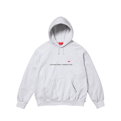 Moletom Supreme Small Box Hooded London Shop Ash Grey