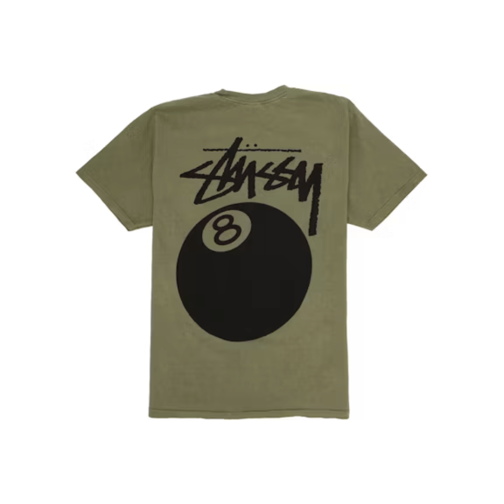 Camiseta Stussy 8 Ball Pigment Dyed Olive - Droper