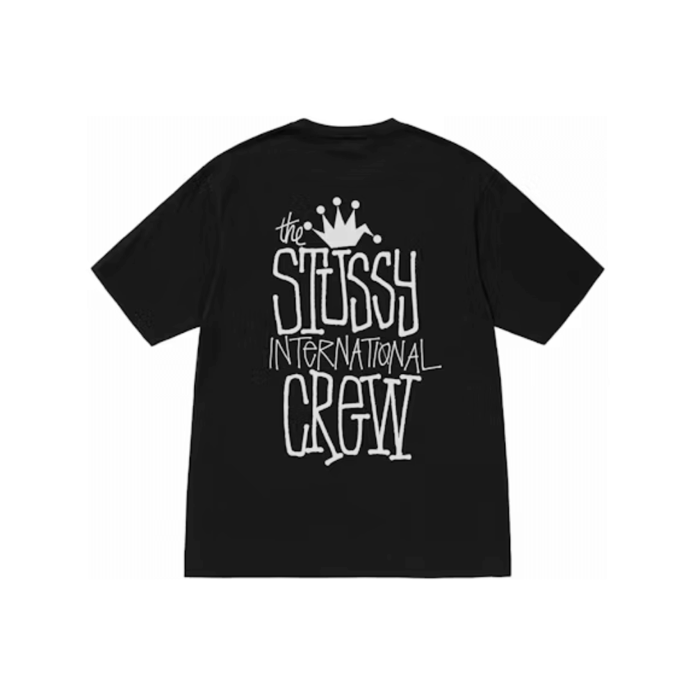 Camiseta Stussy Crown International Pigment Dyed Black - Droper
