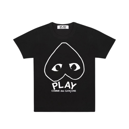 Camiseta Comme des Garçons PLAY Inverted Big Heart Black