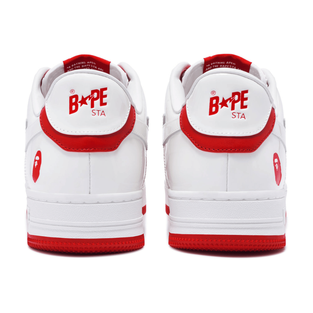 A Bathing Ape Bape Sta #6 M2 White Red - Droper