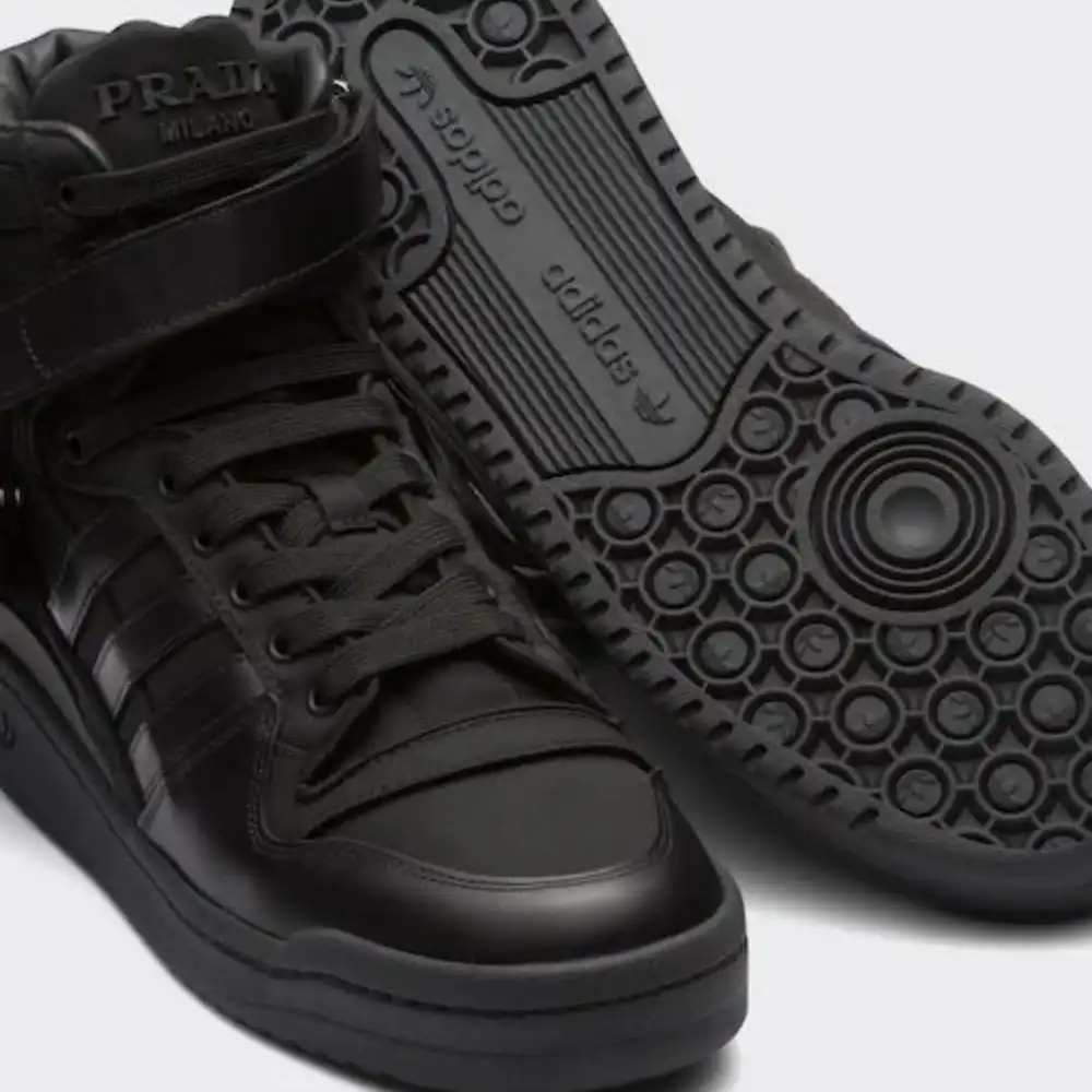 Prada x adidas Forum High Core Black - Droper