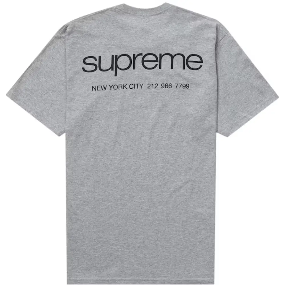 Camiseta Supreme NYC Heather Grey foto 1