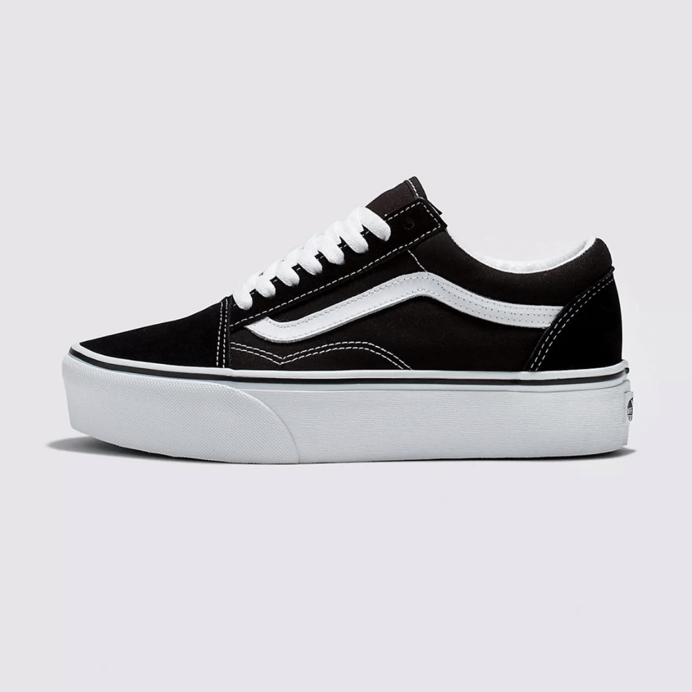 Vans Old Skool Platform Black White foto 1