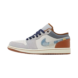 Air Jordan 1 Low SE Phantom Repaired Denim Swoosh