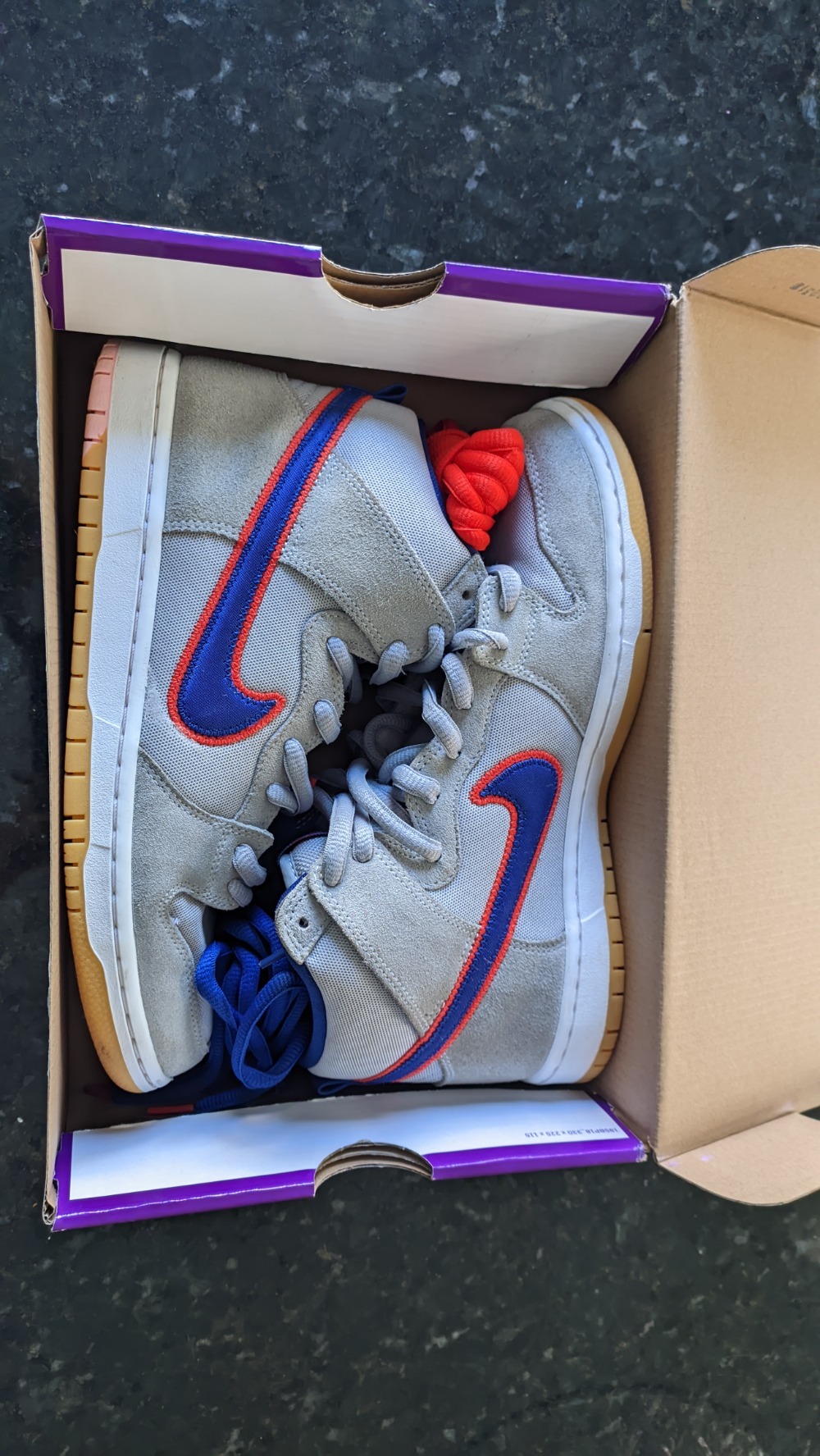 Nike SB Dunk High PRM NY Mets Rush Blue and Team Orange