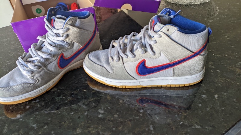 Nike SB Dunk High PRM NY Mets Rush Blue and Team Orange