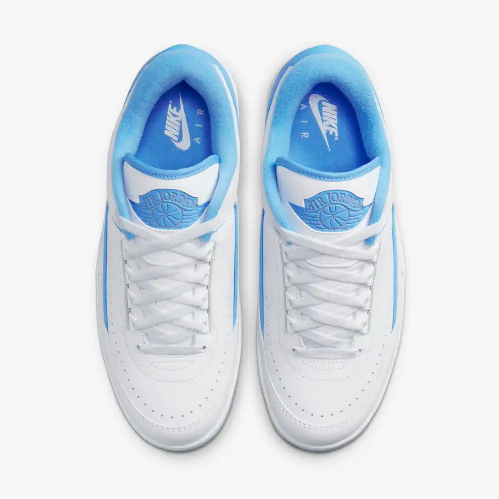 blue and white jordan 2